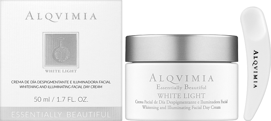 Rozjaśniająco-rozświetlający krem do twarzy na dzień - Alqvimia Essentually Beautiful White Light — Zdjęcie N2