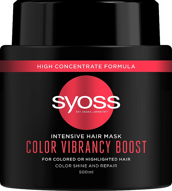 intensywna maska do włosów farbowanych - Syoss Color Vibrancy Boost Intensive Hair Mask