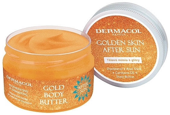 Olejek do ciała po opalaniu - Dermacol After Sun Gold Regenerating Shimmering Body Butter — Zdjęcie N2