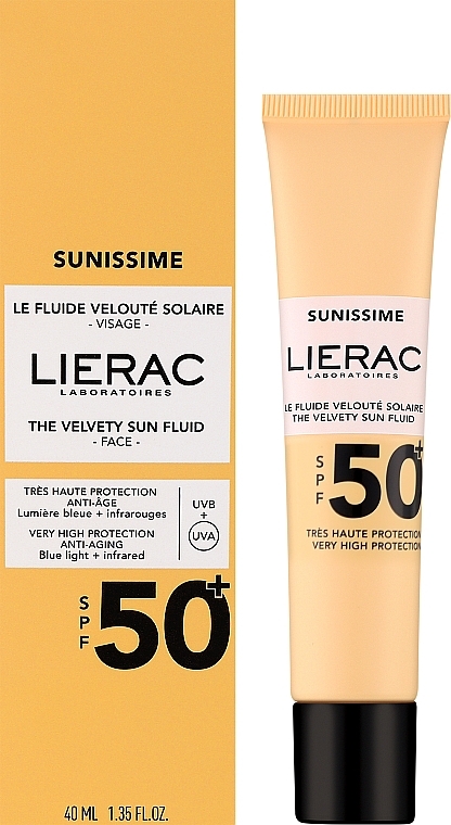 Fluid przeciwsłoneczny do twarzy - Lierac Sunissime The Velvety Sun Fluid SPF50+ — Zdjęcie N2