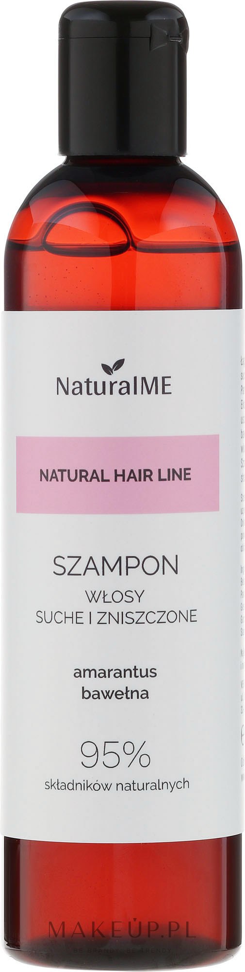 Łagodny szampon do włosów suchych i zniszczonych Amarantus i bawełna - NaturalME — Zdjęcie 300 ml