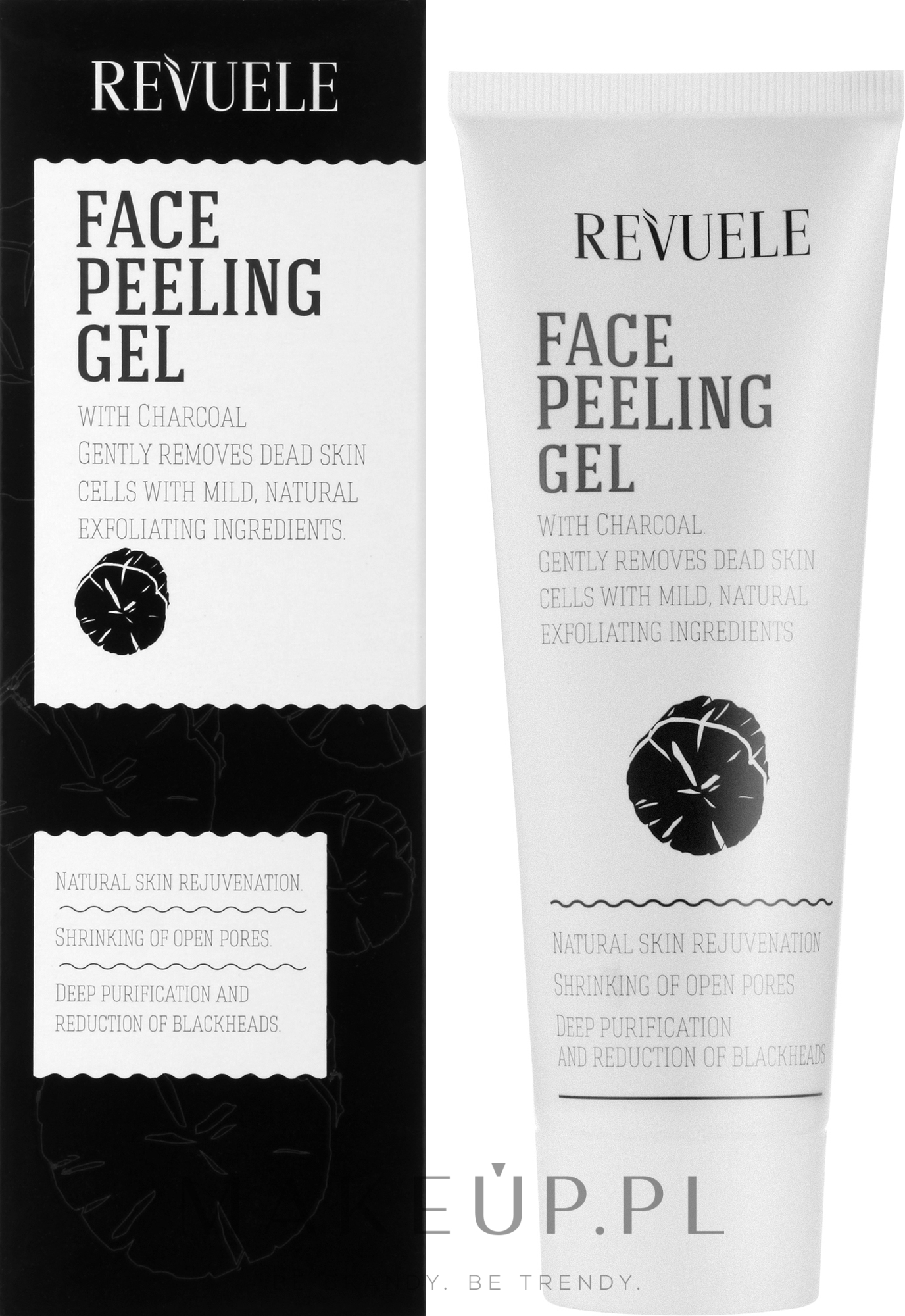 Peeling do skóry twarzy z aktywnym węglem - Revuele Face Peeling Gel With Charcoal — Zdjęcie 80 ml