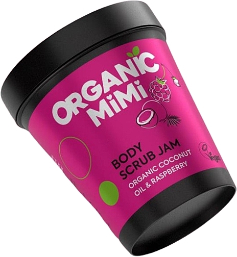 Peeling do ciała z olejem kokosowym i malinowym - Organic Mimi Body Scrub Jam Coconut Oil & Raspberry — Zdjęcie N1