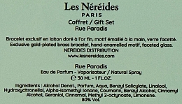Les Nereides Rue Paradis - Zestaw (edp 30 ml + bracelet 1 pcs + pouch 1 pcs) — Zdjęcie N5