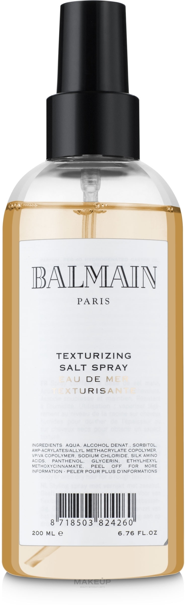 Teksturujący sól w sprayu do włosów - Balmain Paris Hair Couture Texturizing Salt Spray — Zdjęcie 200 ml