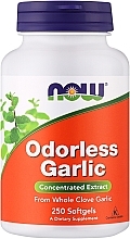 Bezzapachowy ekstrakt z czosnku w kapsułkach - Now Foods Odorlees Garlic Softgels — Zdjęcie N2