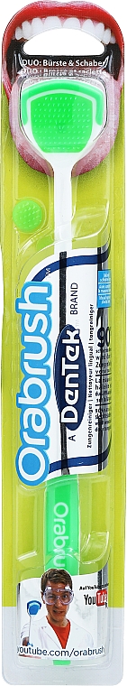 Czyścik do języka, jasnozielony - DenTek Orabrush Tongue Cleaner — Zdjęcie N1