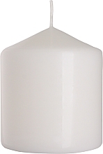 Świeca cylindryczna 80x90 mm, biała - Bispol — Zdjęcie N1