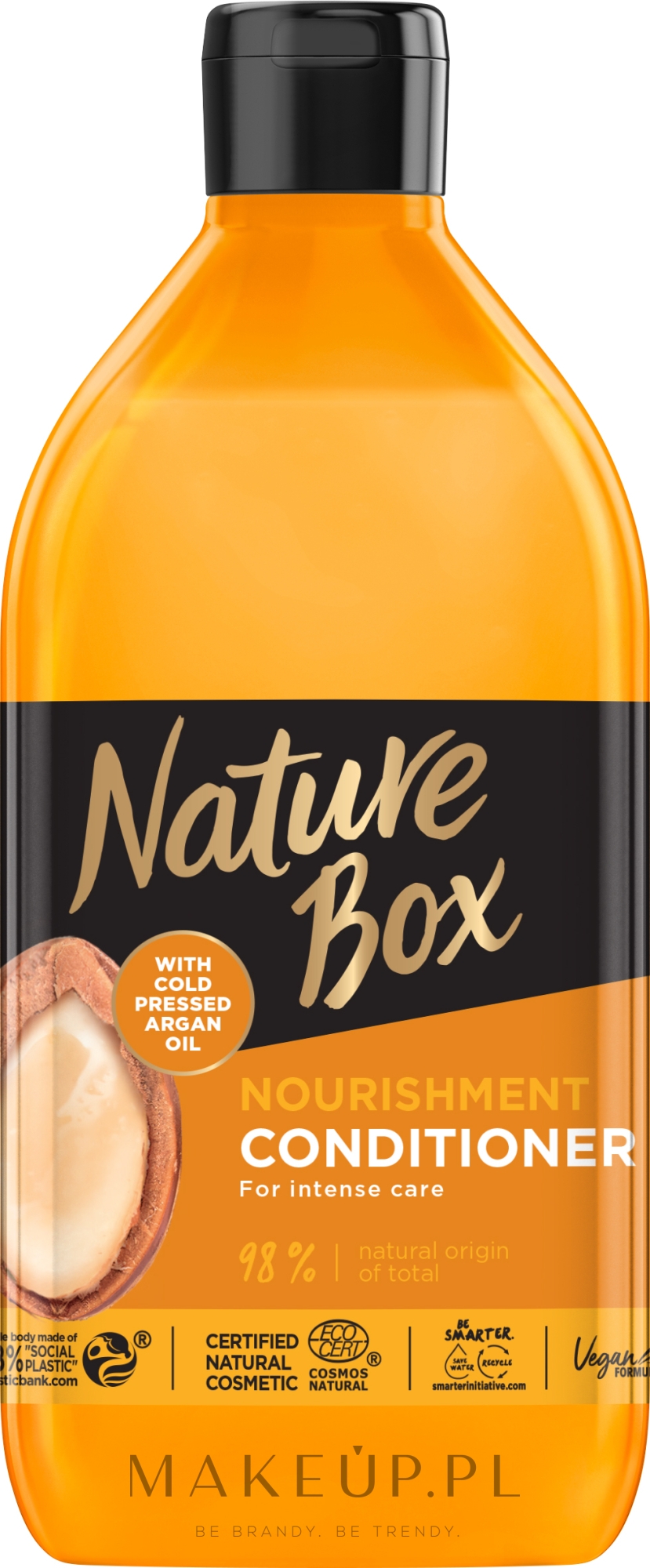 Odżywka do włosów z olejkiem arganowym - Nature Box Nourishment Vegan Conditioner With Cold Pressed Argan Oil — Zdjęcie 385 ml