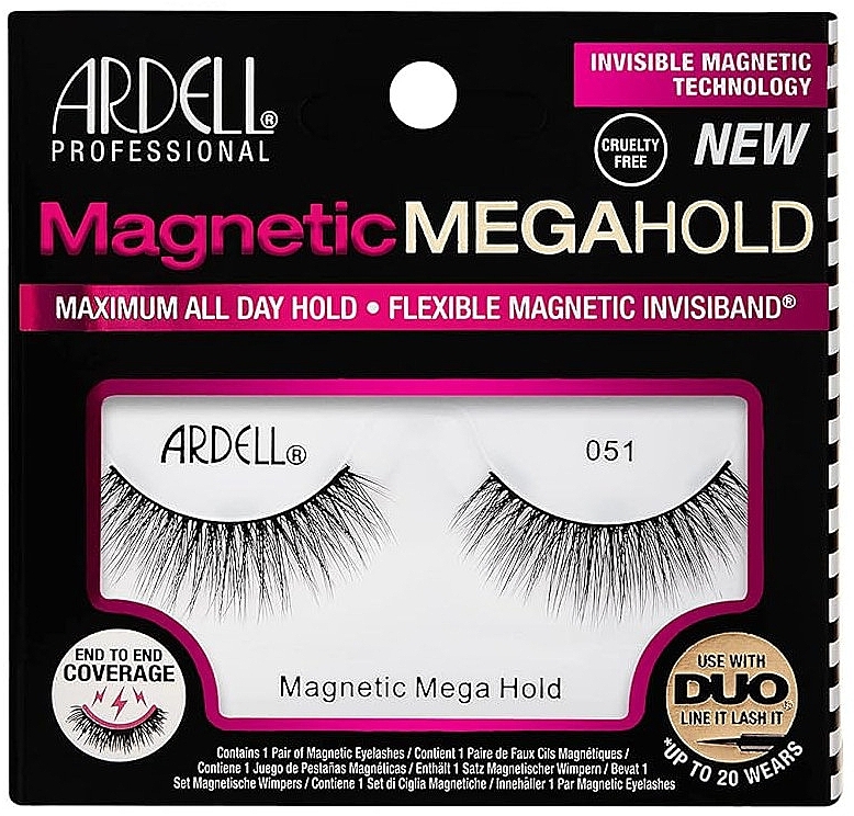 Magnetyczne sztuczne rzęsy - Ardell Magnetic Mega Hold Eyelashes 051 — Zdjęcie N1