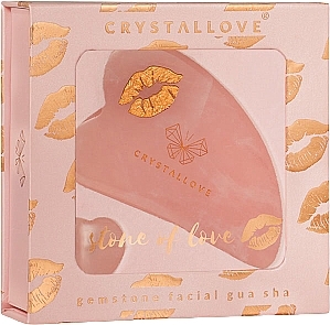 Zestaw - Crystallove Selflove Rose Quartz Gua Sha Set
