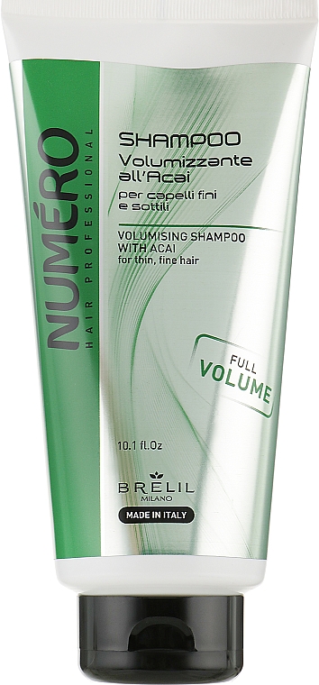 Szampon zwiększający objętość włosów z ekstraktem z jagód acai - Brelil Numero Volumising Shampoo