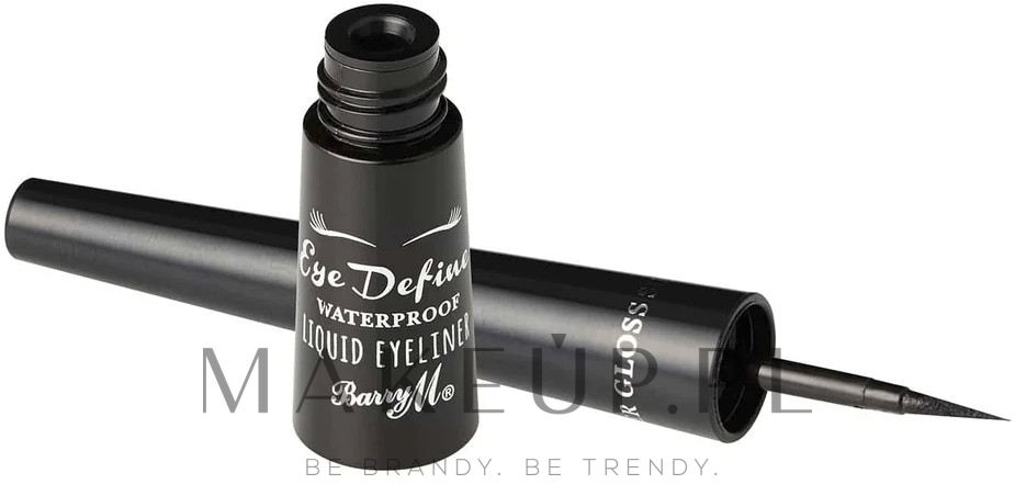 Wodoodporny eyeliner - Barry M Waterproof Eye Define Liquid Eyeliner — Zdjęcie Super Gloss Black
