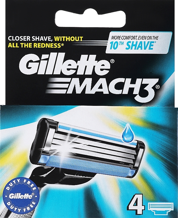 Wymienne wkłady do maszynki, 4 szt. - Gillette Mach3 — Zdjęcie N3