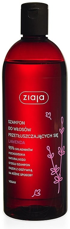 Lawendowy szampon do włosów przetłuszczających się - Ziaja