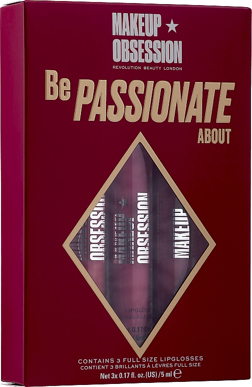 Zestaw - Makeup Obsession Be Passionate About Lip Gloss Collection (lipgloss/3x5ml) — Zdjęcie N1