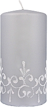 Kup Świeca dekoracyjna, 7x14 cm, srebrna - Artman Tiffany Candle
