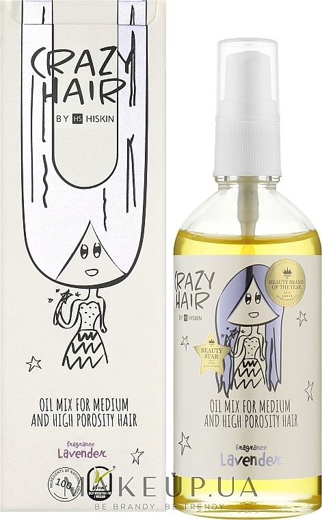 Olejek do  włosów o średniej i wysokiej porowatości - HiSkin Crazy Hair Lavender Oil Mix For Medium & High Porosity Hair — Zdjęcie N2