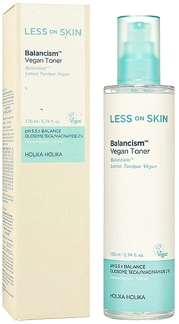 Tonik do twarzy - Holika Holika Less On Skin Balancism Vegan Toner — Zdjęcie N2