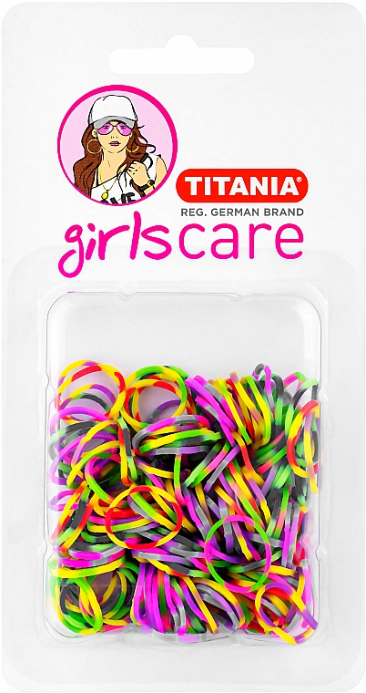 Gumki do włosów, kolorowe – Titania Girls Care Hair Bands — Zdjęcie N1