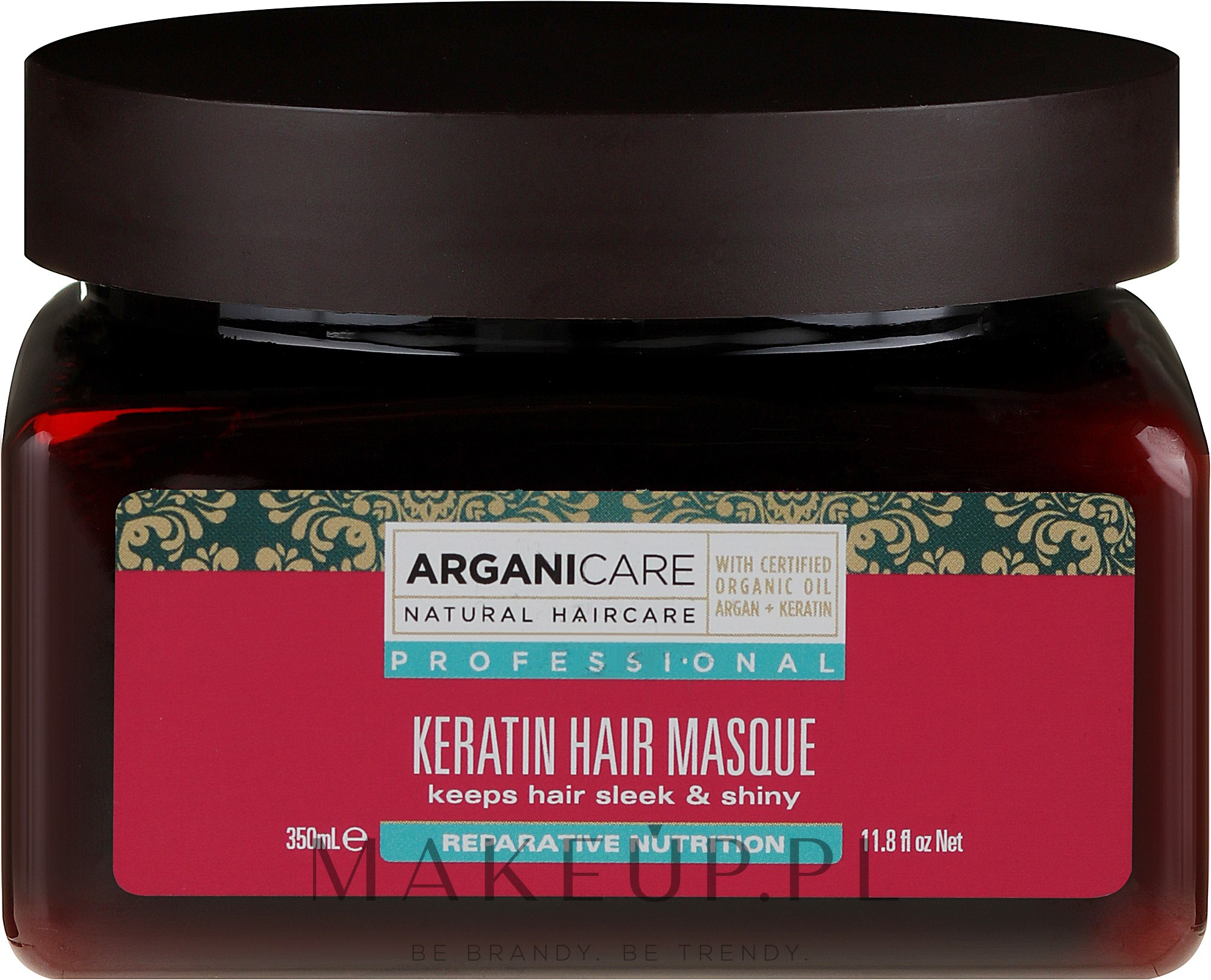 Wygładzająca maska do włosów suchych - Arganicare Keratin Hair Mask — Zdjęcie 350 ml