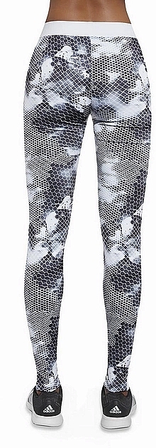 PRZECENA! Sportowe legginsy dla kobiet Code, white/grey - Bas Bleu * — Zdjęcie N2