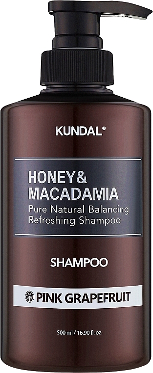 Balansująco-odświeżający szampon do włosów Różowy grejpfrut - Kundal Honey & Macadamia Pink Grapefruit Shampoo