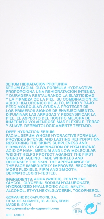 Głęboko nawilżające serum do twarzy - Germaine De Capuccini HydraCure Hyaluronic Force Deep Hydration Serum — Zdjęcie N3