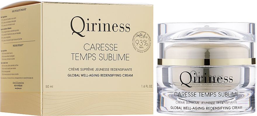 Przeciwstarzeniowy krem regenerujący o złożonym działaniu Naturalna linia - Qiriness Caresse Temps Sublime Global Well-Aging Redensifying Cream — Zdjęcie N2