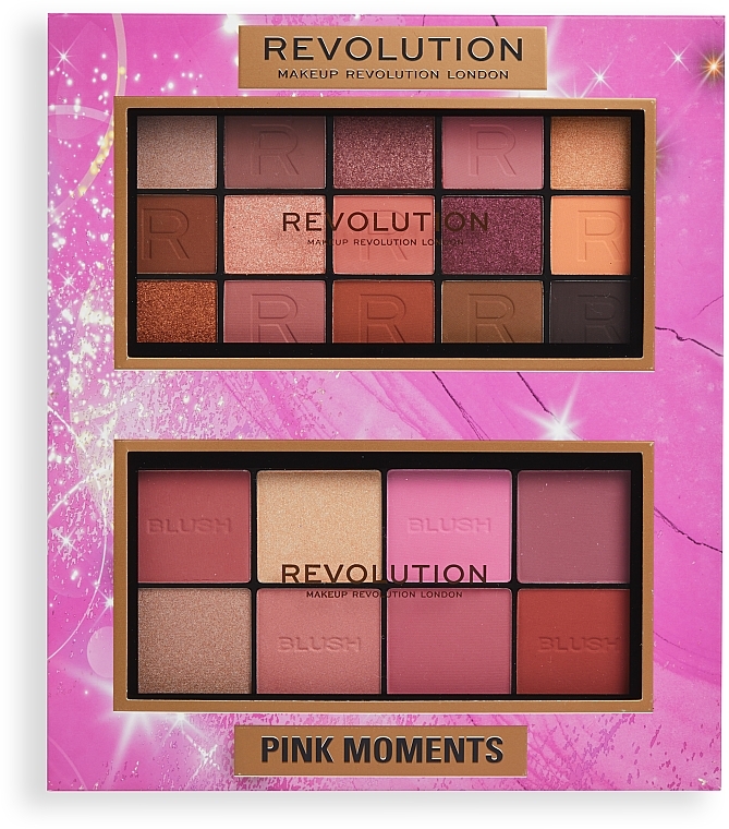 Zestaw, 2 produkty - Makeup Revolution Pink Moments Face & Eye Gift Set — Zdjęcie N1