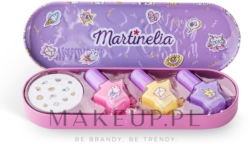 Martinelia Unique Girl Nail Art Kit (n/polish/4 ml + toe/separ/1 pcs +  n/file/1 pcs + n/stickers) - Nail Set