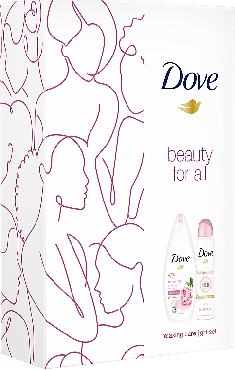Zestaw - Dove Relaxing Care Gift Set (sh/gel/250ml + deo/spray/150ml) — Zdjęcie N2