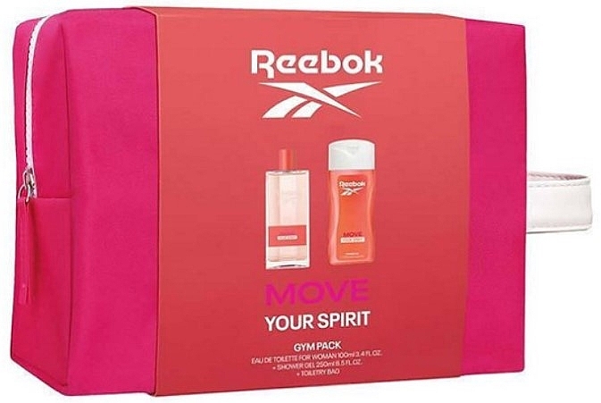 Reebok Move Your Spirit - Zestaw (edt/100ml + sh/gel/250ml + bag/1pcs) — Zdjęcie N1