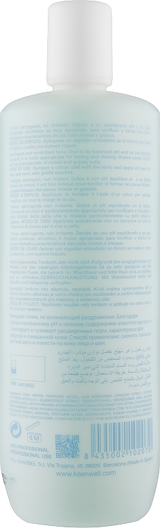 Tonik do cery tłustej i mieszanej - Keenwell Premier Toner Combination Skin and Oily Skin — Zdjęcie N2