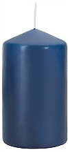 Świeca cylindryczna 60x100 mm, niebieska - Bispol — Zdjęcie N1