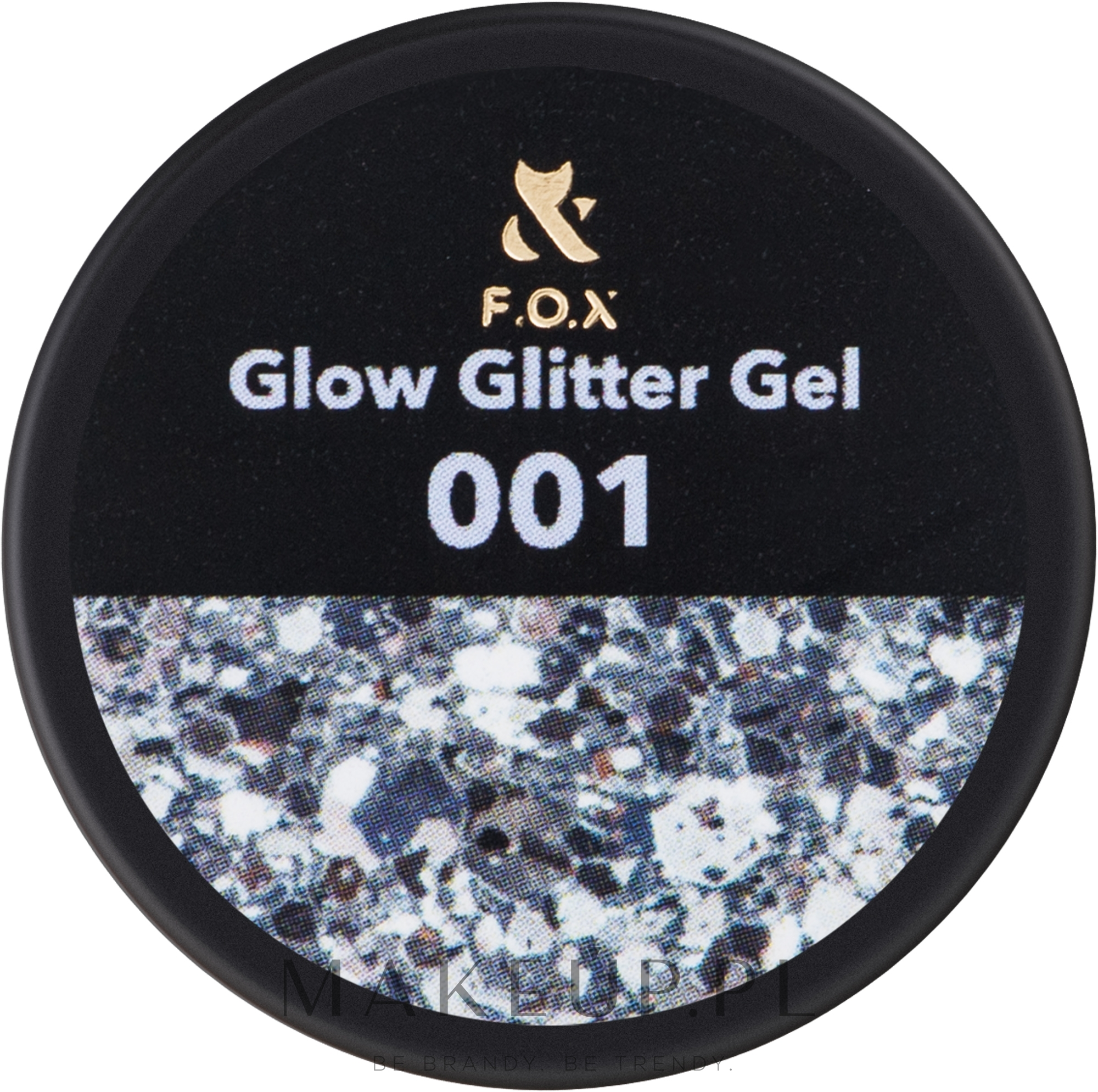 Żelowy lakier do zdobień - F.O.X Glow Glitter Gel — Zdjęcie 001