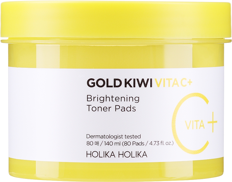 Rozjaśniające podkładki z tonerem - Holika Holika Gold Kiwi Vita C+ Brightening Toner Pads — Zdjęcie N1