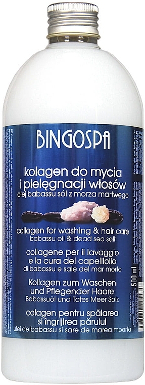 Kolagen do mycia i pielęgnacji włosów z olejkiem babassu - BingoSpa Collagen Shampoo