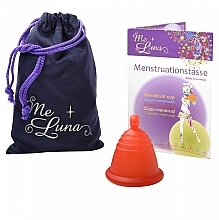 Kubeczek menstruacyjny, rozmiar L, czerwony - MeLuna Classic Shorty Menstrual Cup Ball — Zdjęcie N1