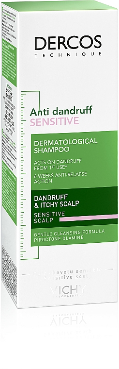 Przeciwłupieżowy szampon z dwusiarczkiem selenu do skóry wrażliwej - Vichy Dercos Anti-Dandruff Sensitive Shampoo — Zdjęcie N2