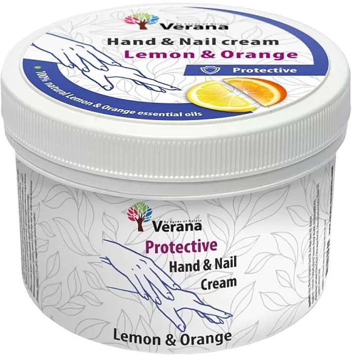 Krem ochronny do stóp i paznokci Cytryna i pomarańcza - Verana Protective Hand & Nail Cream Lemon & Orange — Zdjęcie N1