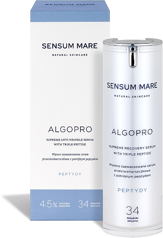 Wysoce zaawansowane serum przeciwzmarszczkowe z potrójnym peptydem 4,5% - Sensum Mare Algopro Supreme Anti-Wrinkle Serum With Triple Peptide — Zdjęcie N3