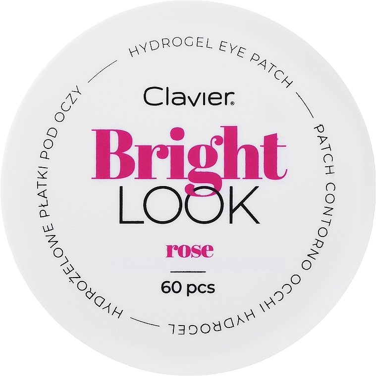 Hydrożelowe płatki pod oczy z różą - Clavier Bright Look Rose Hydrogel Eye Patch — Zdjęcie N1