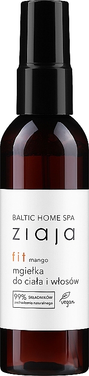 Mgiełka do ciała i włosów Mango - Ziaja Baltic Home Spa FIT Mango Body and Hair Mist — Zdjęcie N1