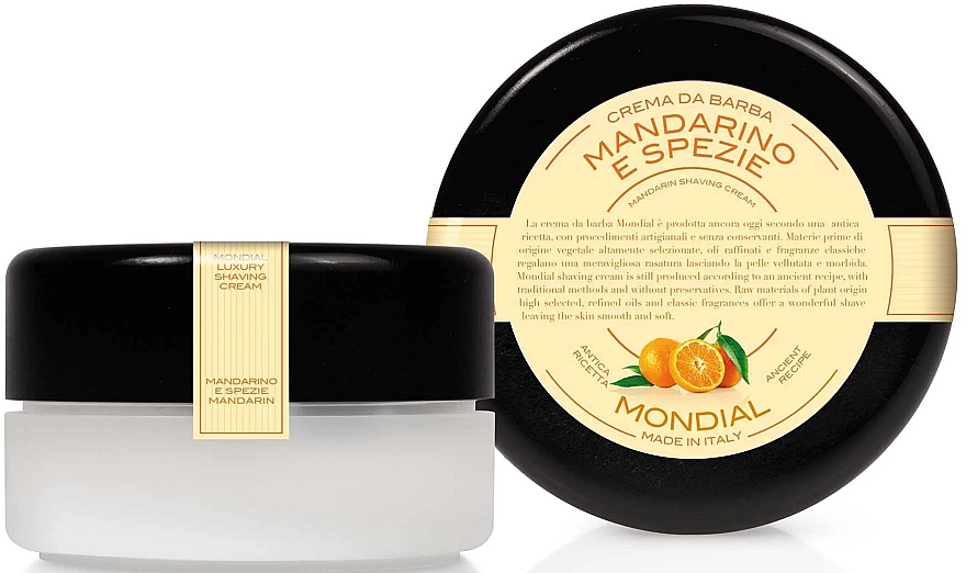 Krem do golenia - Mondial Luxury Shaving Cream Plexi Bowl Mandarin — Zdjęcie N1