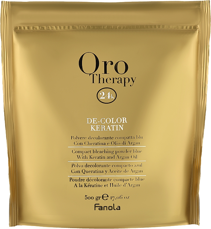 Rozjaśniający puder z keratyną do włosów - Fanola Oro Therapy Color Keratin