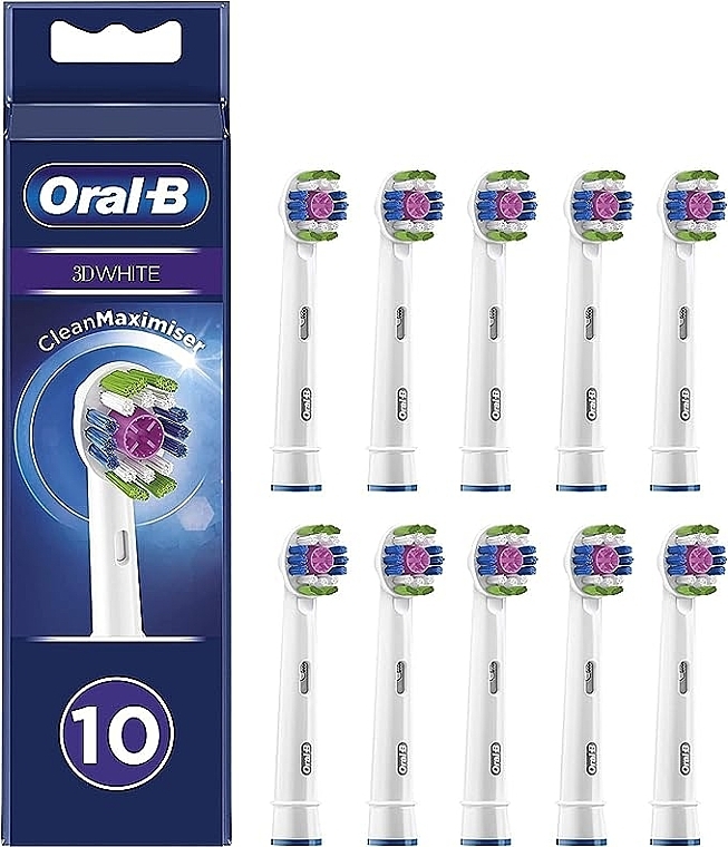 Wymienna główka do elektrycznej szczoteczki do zębów, 10 szt. - Oral-B 3D White Refill Heads — Zdjęcie N1