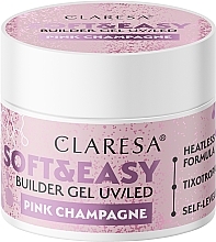 Budujący żel do paznokci - Claresa Soft & Easy Builder Gel UV/LED Pink Champagne — Zdjęcie N1