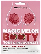 Kup Odmładzająco-tonizująca maska w płachcie na pośladki Arbuz, piwonia i wiciokrzew - Face Facts Magic Melon Booty Sheet Masks