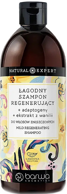 Szampon naprawczy do zniszczonych włosów - Barwa Natural Expert Mild Regenerating Shampoo — Zdjęcie N1